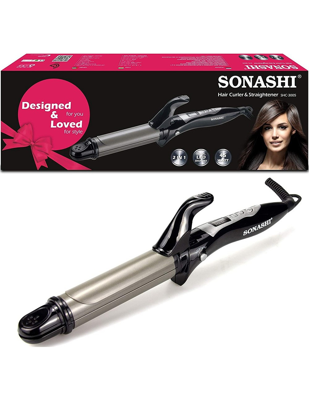 SONASHI CURLER & STRAIGHTENER 2 IN 1