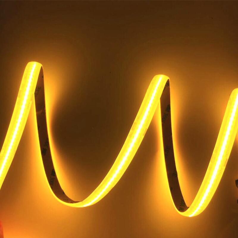شريط ليد 24 فولت 10 متر اصفر COB LIGHT