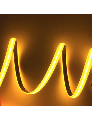 شريط ليد 12 فولت 5 متر اصفر COB LIGHT