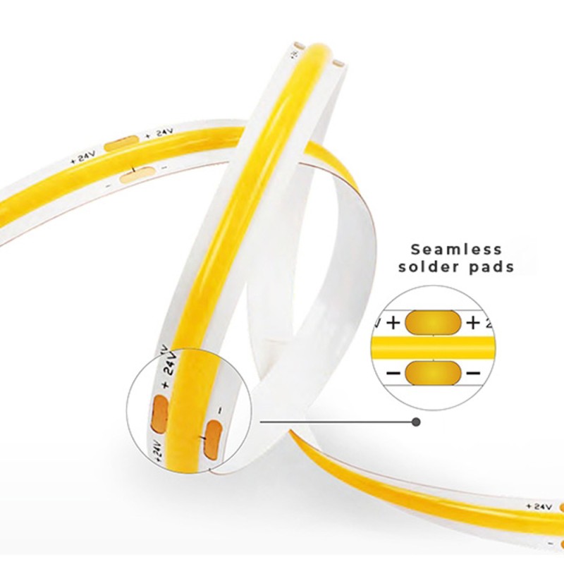 شريط ليد 24 فولت 10 متر ابيض COB LIGHT