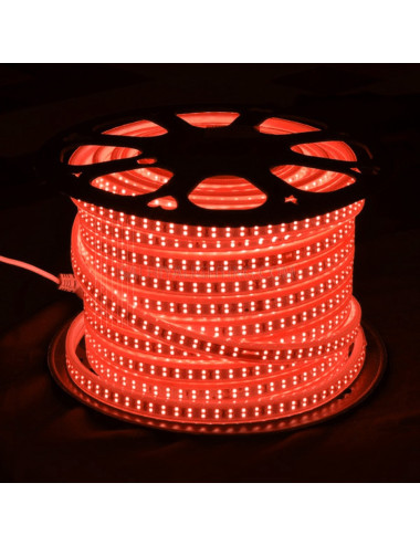 2835-180P DOUBLE LINE LED STRIP LIGHT RED 50 MTR- CH