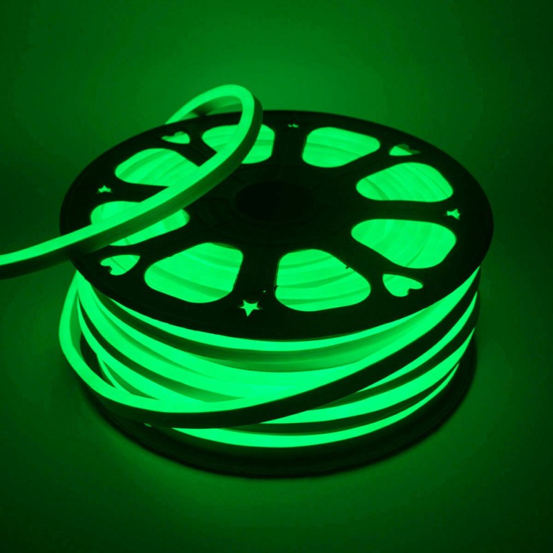 2835-120P NEON LED SPTIP LED GREEN 50 MTR