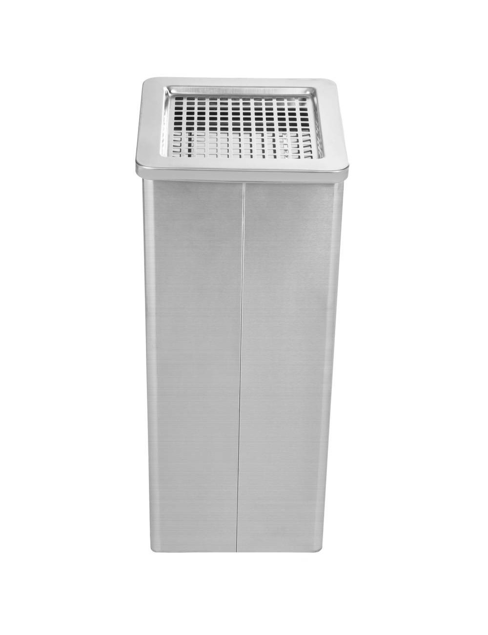 D-032 SMOKING BIN SQUARE SMALL STAINLESS STEEL