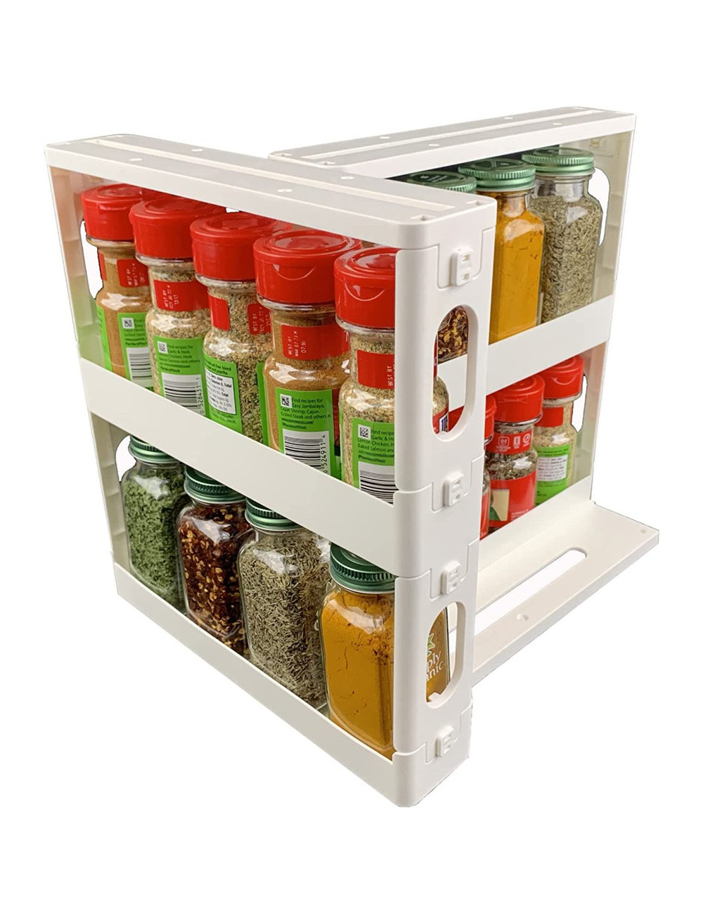 FOLD AND ROTATE 2 TIER SEASONING RACK
