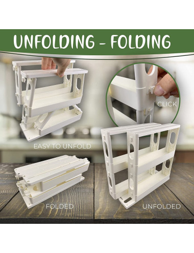 FOLD AND ROTATE 2 TIER SEASONING RACK