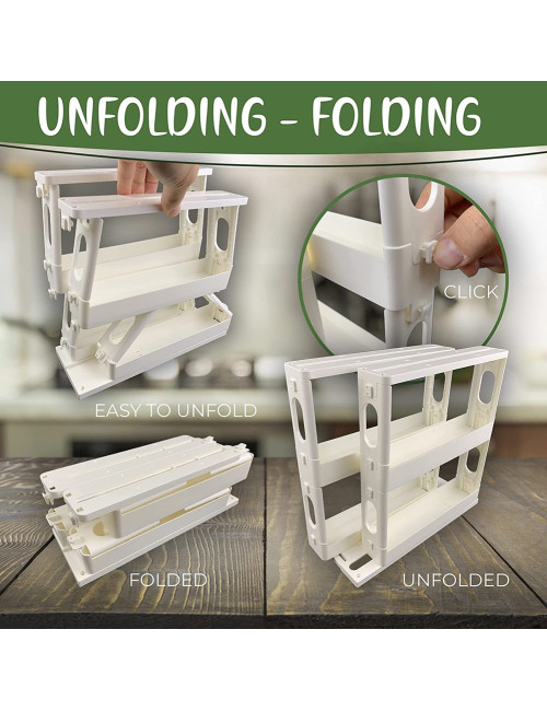 FOLD AND ROTATE 2 TIER SEASONING RACK