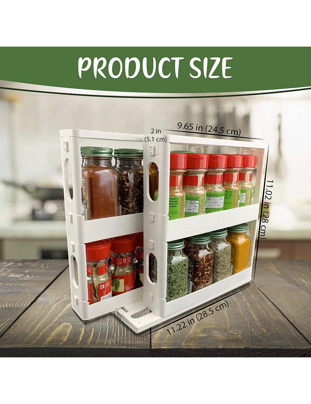 FOLD AND ROTATE 2 TIER SEASONING RACK