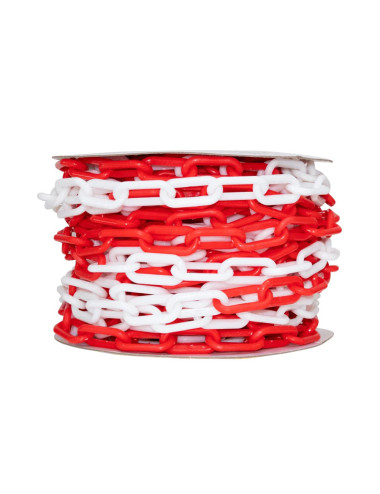 سلسلة بلاستيك أبيض x أحمر 6 مللي  25 متر - CHN