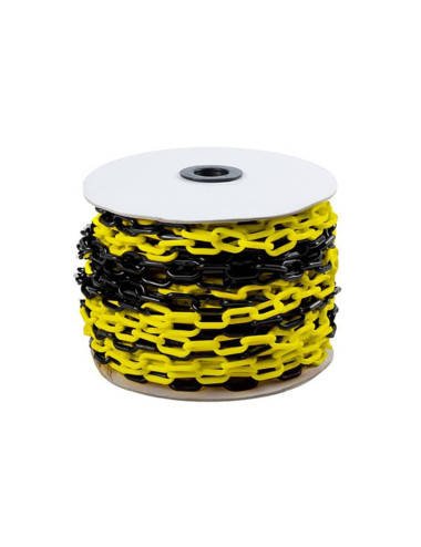YF-PWC PLASTIC WARNING CHAIN YELLOW/BLACK 6 MM x 25 MT