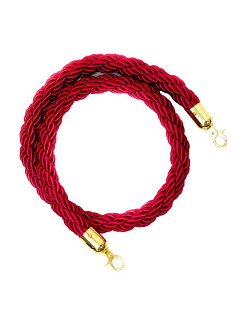 TWISTED ROPE RED WITH SILVER HOOK