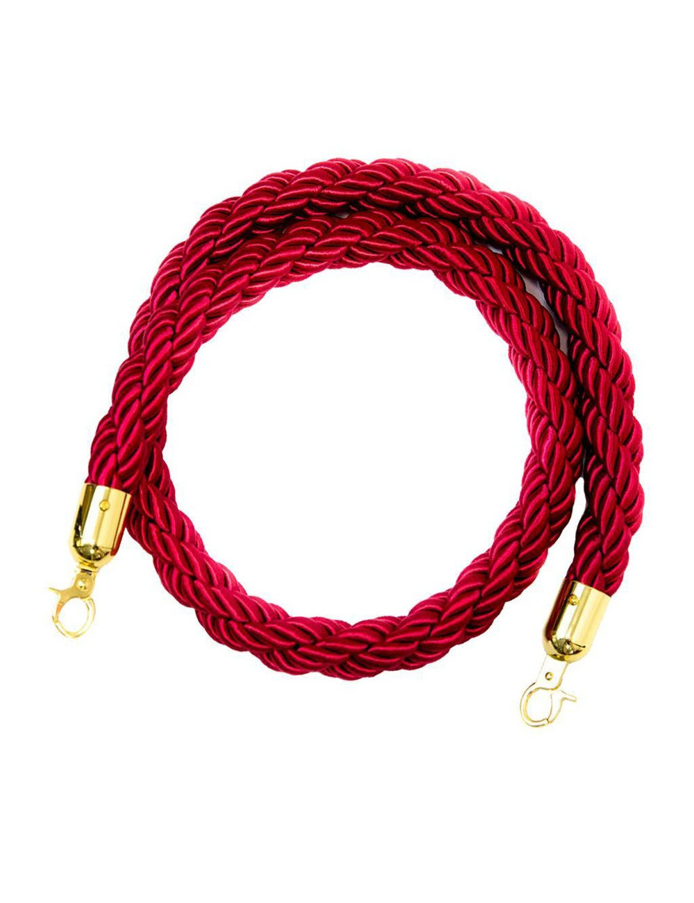 TWISTED ROPE RED WITH SILVER HOOK