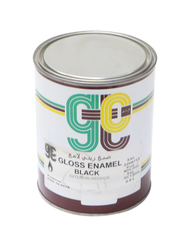 GTC GLOSS ENAMEL PAINT BLACK 1 LTR