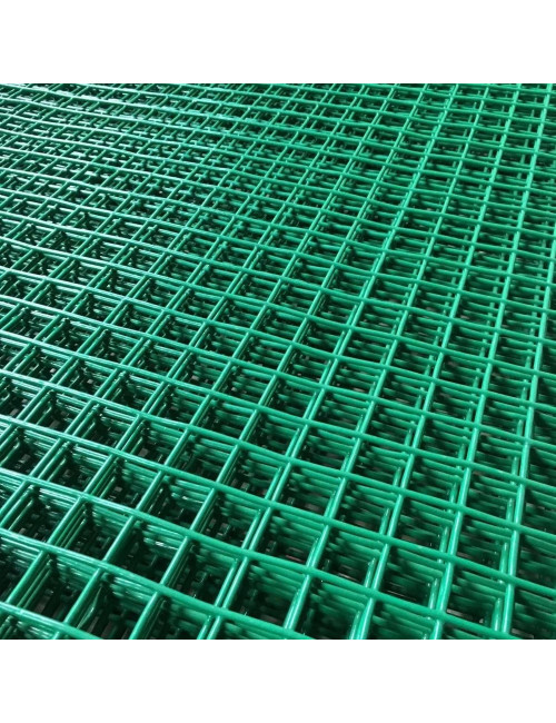 PVC COATED WELDED MESH GREEN 21G x 1/4" x 1/4" x 1 x 25 MTR