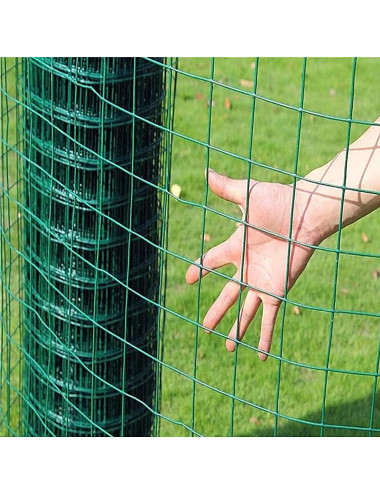 PVC COATED WELDED MESH GREEN 17G x 1" x 1.2 x 25 MTR