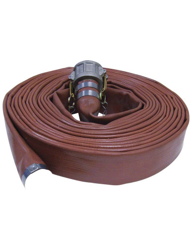 PVC LAYFLAT HOSE BROWN 6" x 100 MTR x 6 BAR