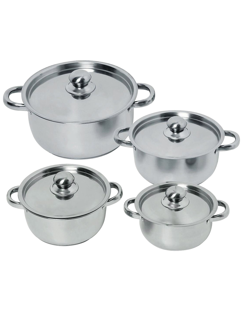 Stainless steel cookware set 8 pieces NO-455