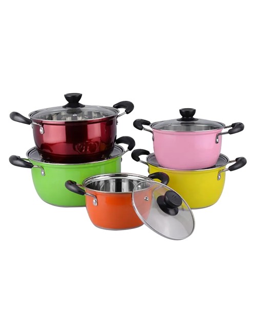 10-piece stainless steel cookware set HP786-102
