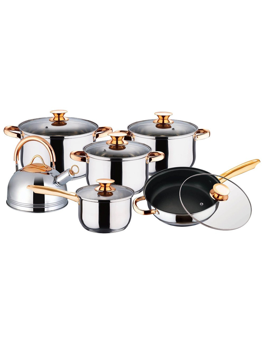 8-piece stainless steel cookware set, HIGH QUALITY, CS1248