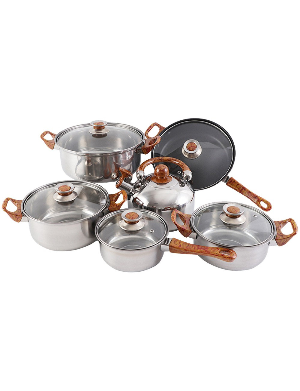 Steel cookware set 12 pieces CS1251
