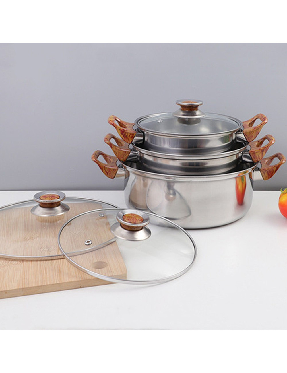 Steel cookware set 12 pieces CS1251