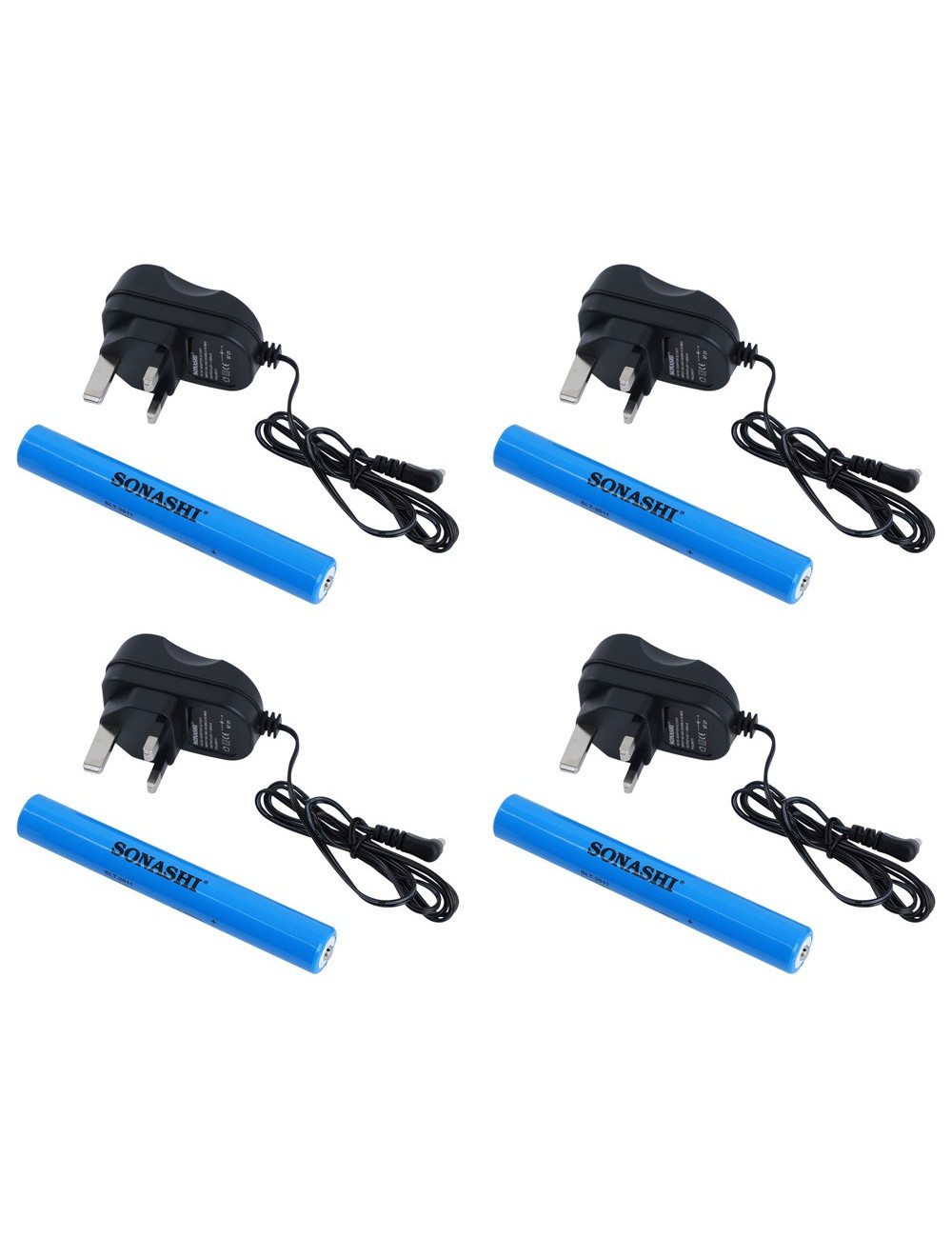SLT-2511 SONASHI RECHARGEABLE LED TORCH 4 PCS SET