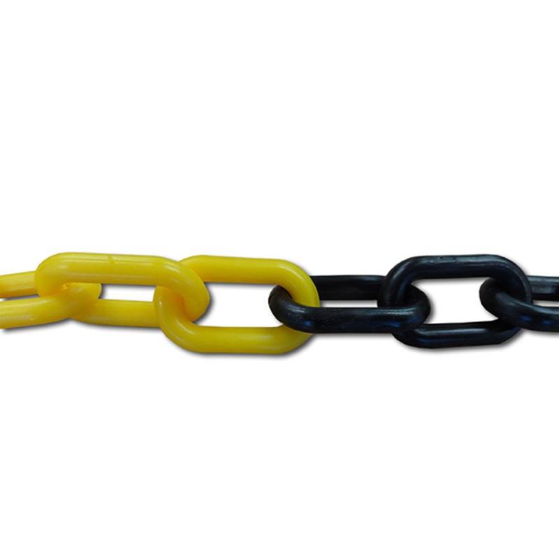 YF-PWC PLASTIC WARNING CHAIN BLACK 8 MM x 25 MTR