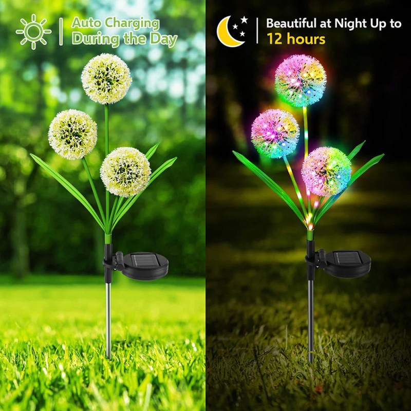 SOLAR SCALLION FLOWER LIGHT HEIGHT 80 CM