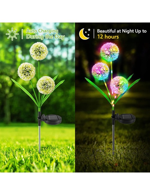 SOLAR SCALLION FLOWER LIGHT HEIGHT 80 CM