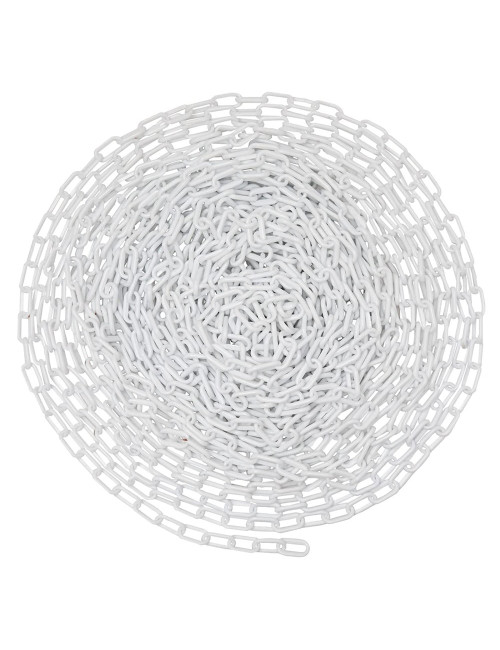 YF-PWC PLASTIC WARNING CHAIN WHITE 4 MM x 25 MTR