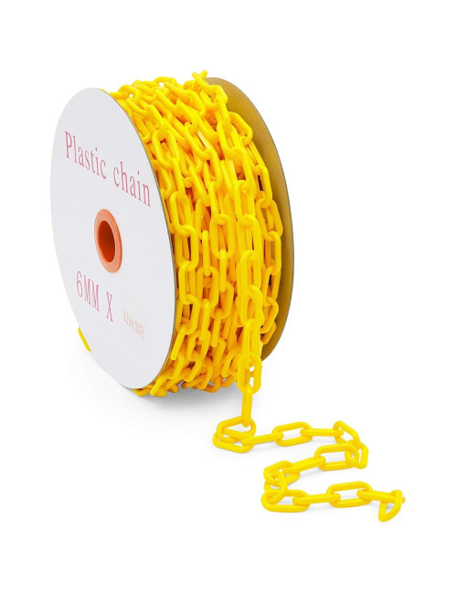 YF-PWC PLASTIC WARNING CHAIN YELLOW 6 MM x 25 MTR