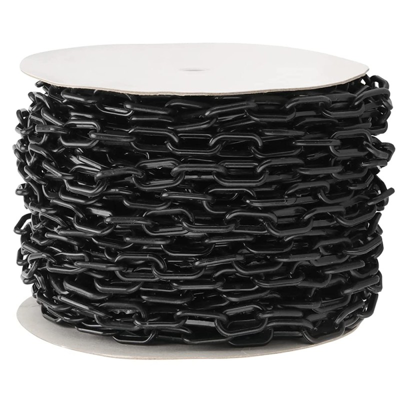 YF-PWC PLASTIC WARNING CHAIN BLACK 4 MM x 25 MTR