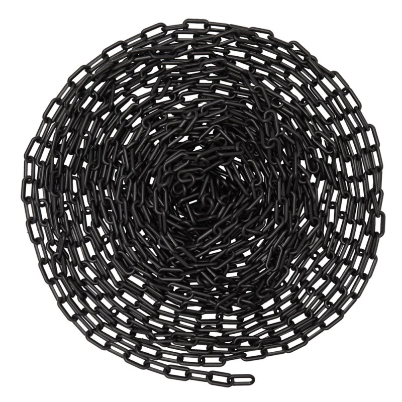 YF-PWC PLASTIC WARNING CHAIN BLACK 4 MM x 25 MTR