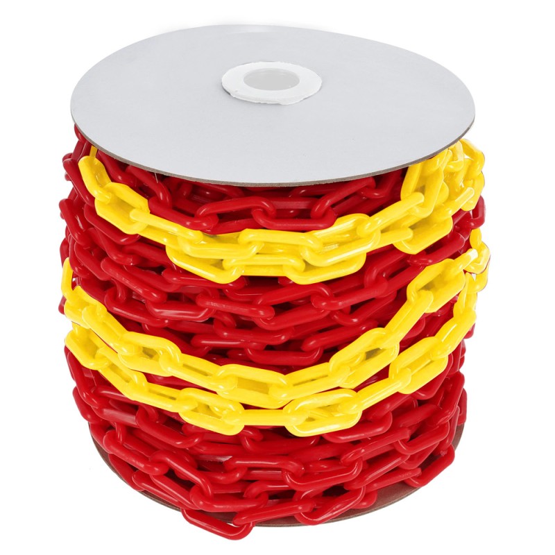 YF-PWC PLASTIC WARNING CHAIN YELLOW/RED 8 MM x 25 MT