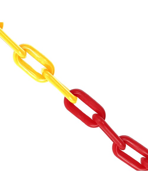 YF-PWC PLASTIC WARNING CHAIN YELLOW/RED 8 MM x 25 MT