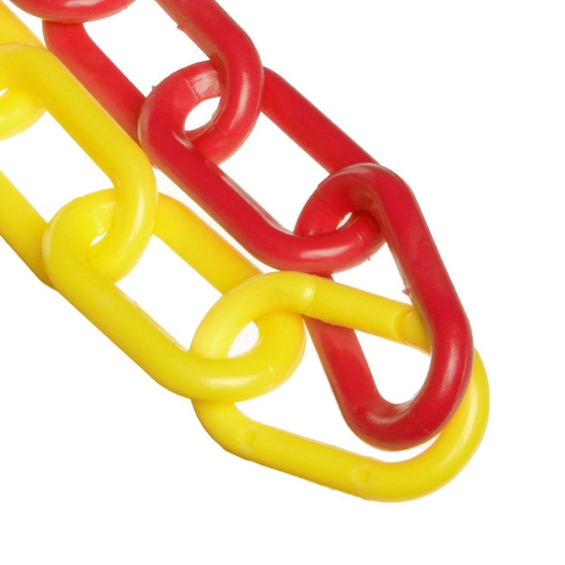 YF-PWC PLASTIC WARNING CHAIN YELLOW/RED 8 MM x 25 MT