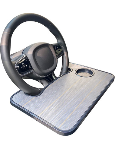 RMX002 STEERING WHEEL DINING TABLE 28*42CM WOOD GRAIN BROWN