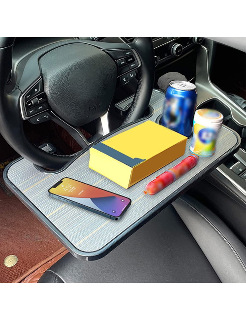 RMX002 STEERING WHEEL DINING TABLE 28*42CM WOOD GRAIN BROWN