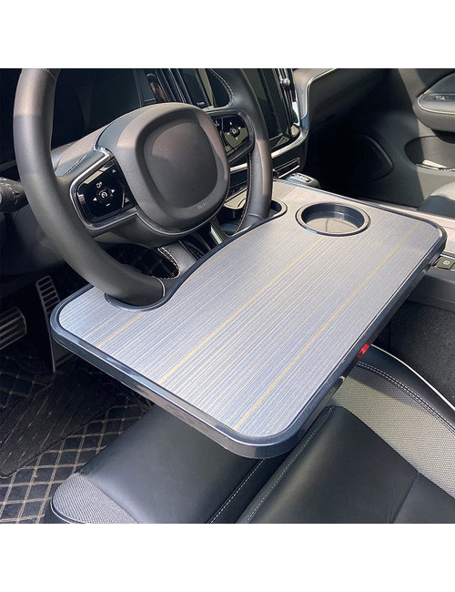 RMX002 STEERING WHEEL DINING TABLE 28*42CM WOOD GRAIN BROWN