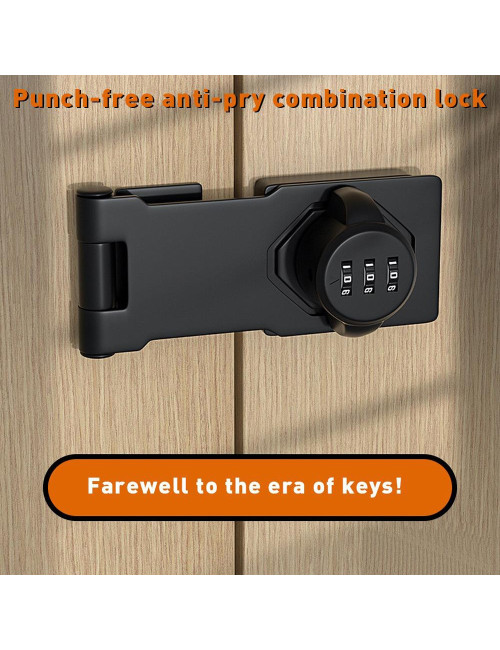 TJ-657 BLACK COMBINATION LOCK BLACK 40×36×23CM