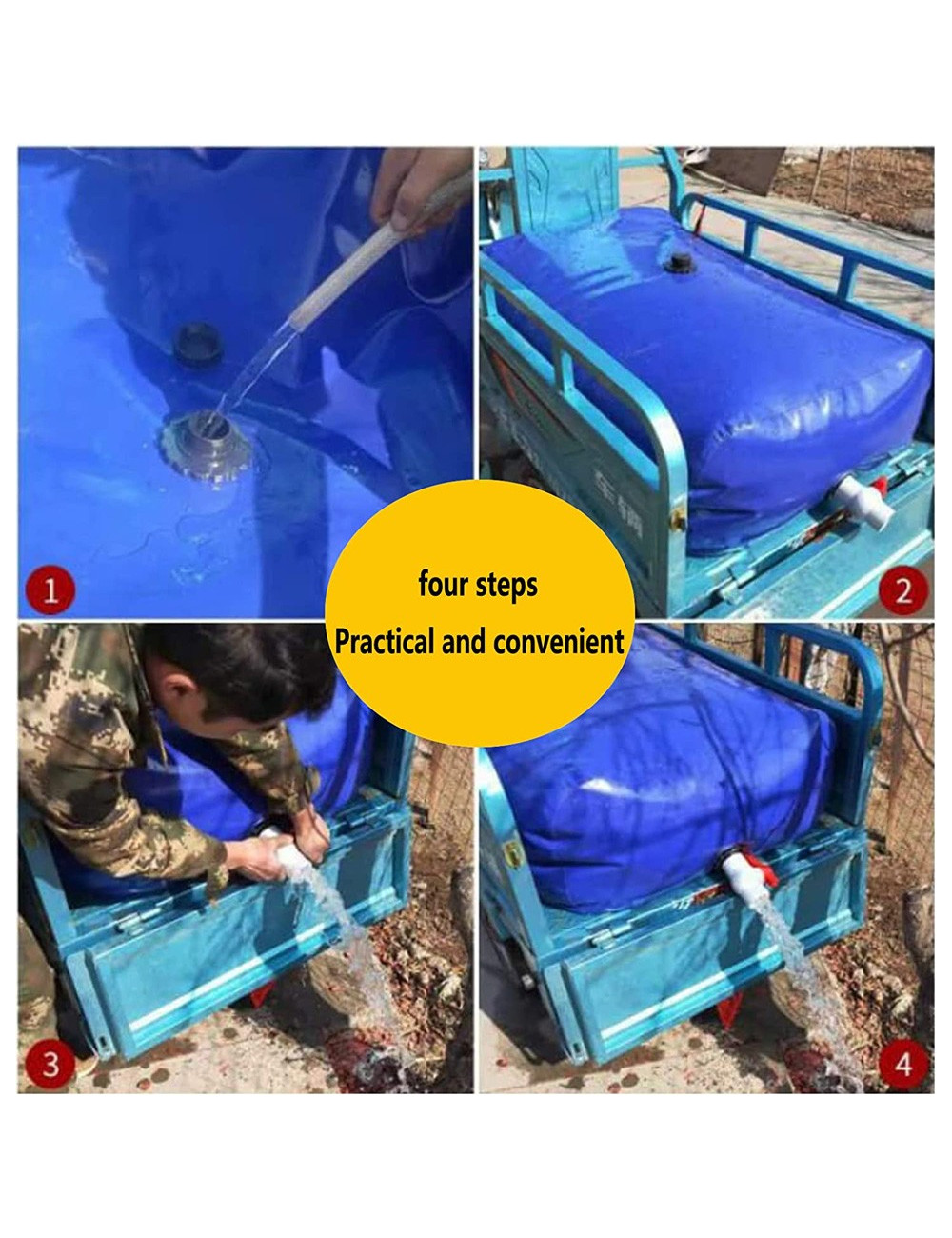 PVC WATER BAG 2000L 200×100×100CM 0.9MM