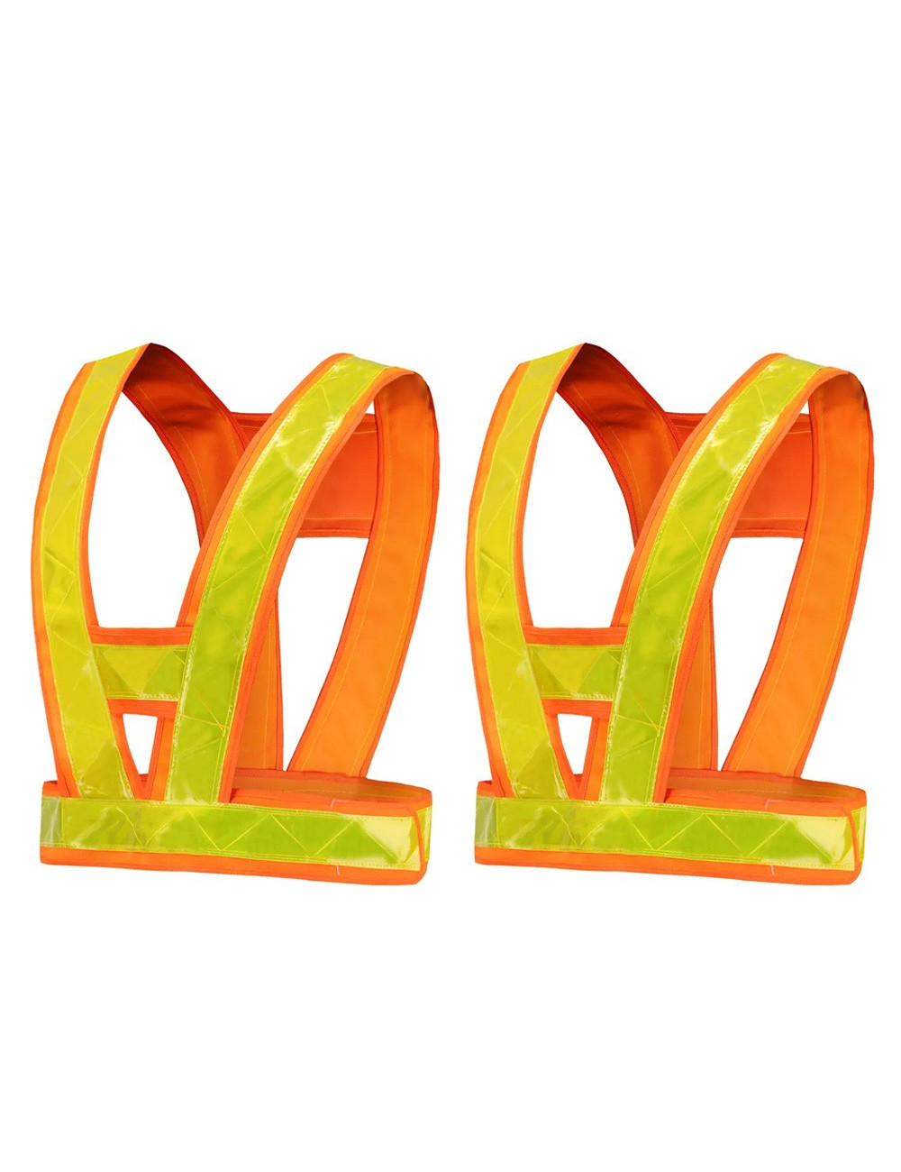 SAFETY VEST ORANGE AND YELLOW BRIGHT STRIP REFLECTIVE STRIP 120G