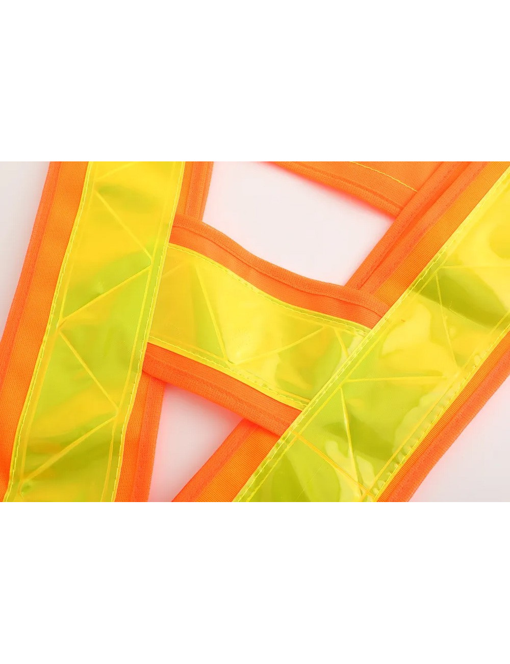 SAFETY VEST ORANGE AND YELLOW BRIGHT STRIP REFLECTIVE STRIP 120G