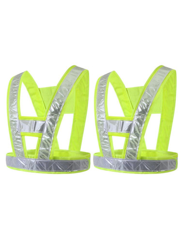 SAFETY VEST GREEN AND GRAY SHINY BRIGHT STRIP REFLECTIVE STRIP 120G