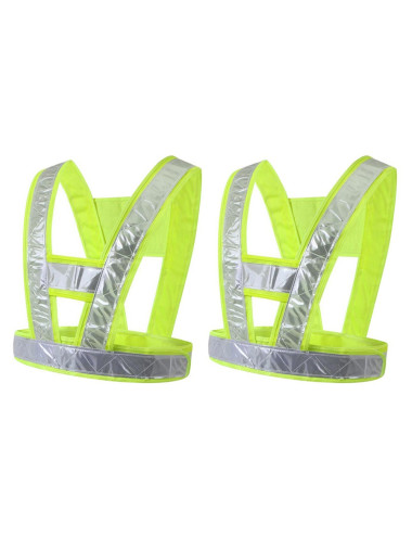 SAFETY VEST GREEN AND GRAY SHINY BRIGHT STRIP REFLECTIVE STRIP 120G