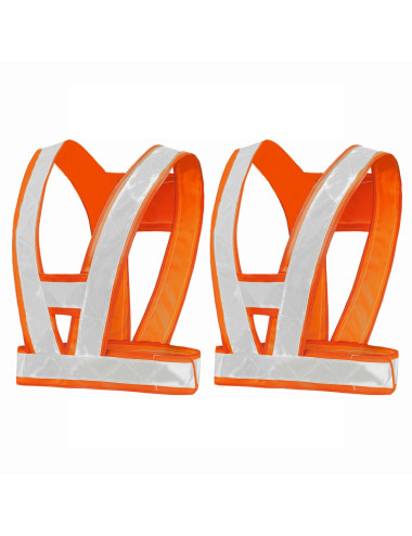 SHINY حزام سيفتي فسفوري برتقالي × رمادي