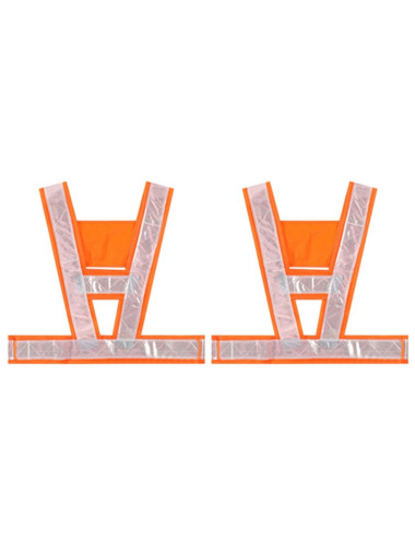 SHINY حزام سيفتي فسفوري برتقالي × رمادي