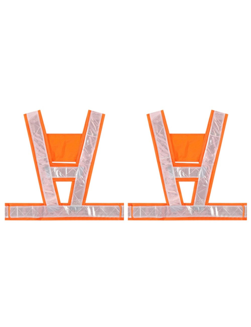 SAFETY VEST ORANGE AND GRAY SHINY BRIGHT STRIP  REFLECTIVE STRIP 120G