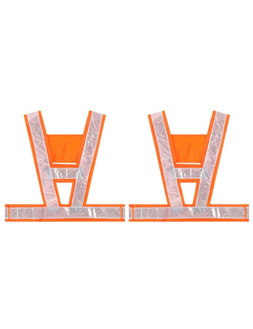 SAFETY VEST ORANGE AND GRAY SHINY BRIGHT STRIP  REFLECTIVE STRIP 120G