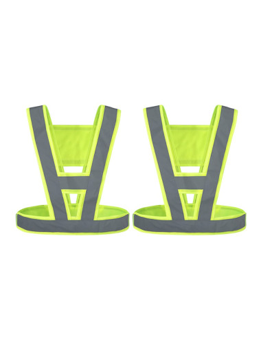 حزام سيفتي فسفوري اخضر× رمادي