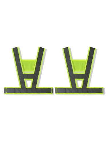 حزام سيفتي فسفوري اخضر× رمادي